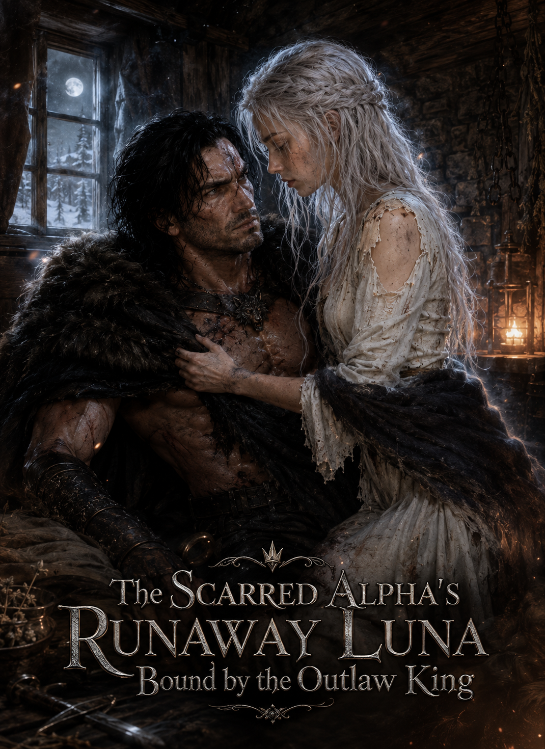 The Scarred Alpha's Runaway Luna: Bound by the Outlaw King cover