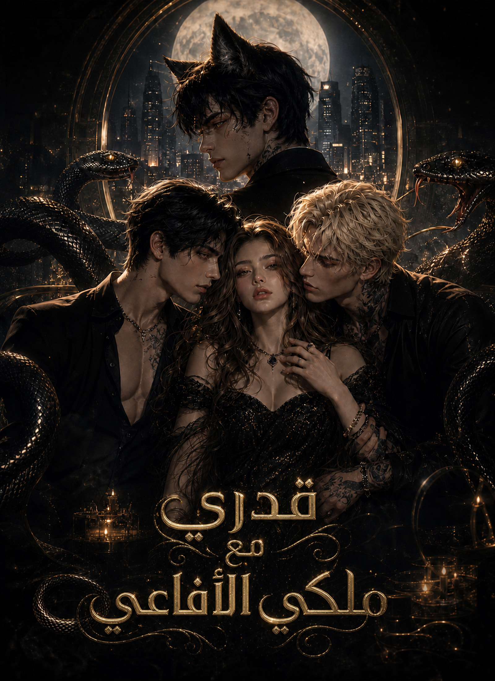 قدري مع ملكي الأفاعي