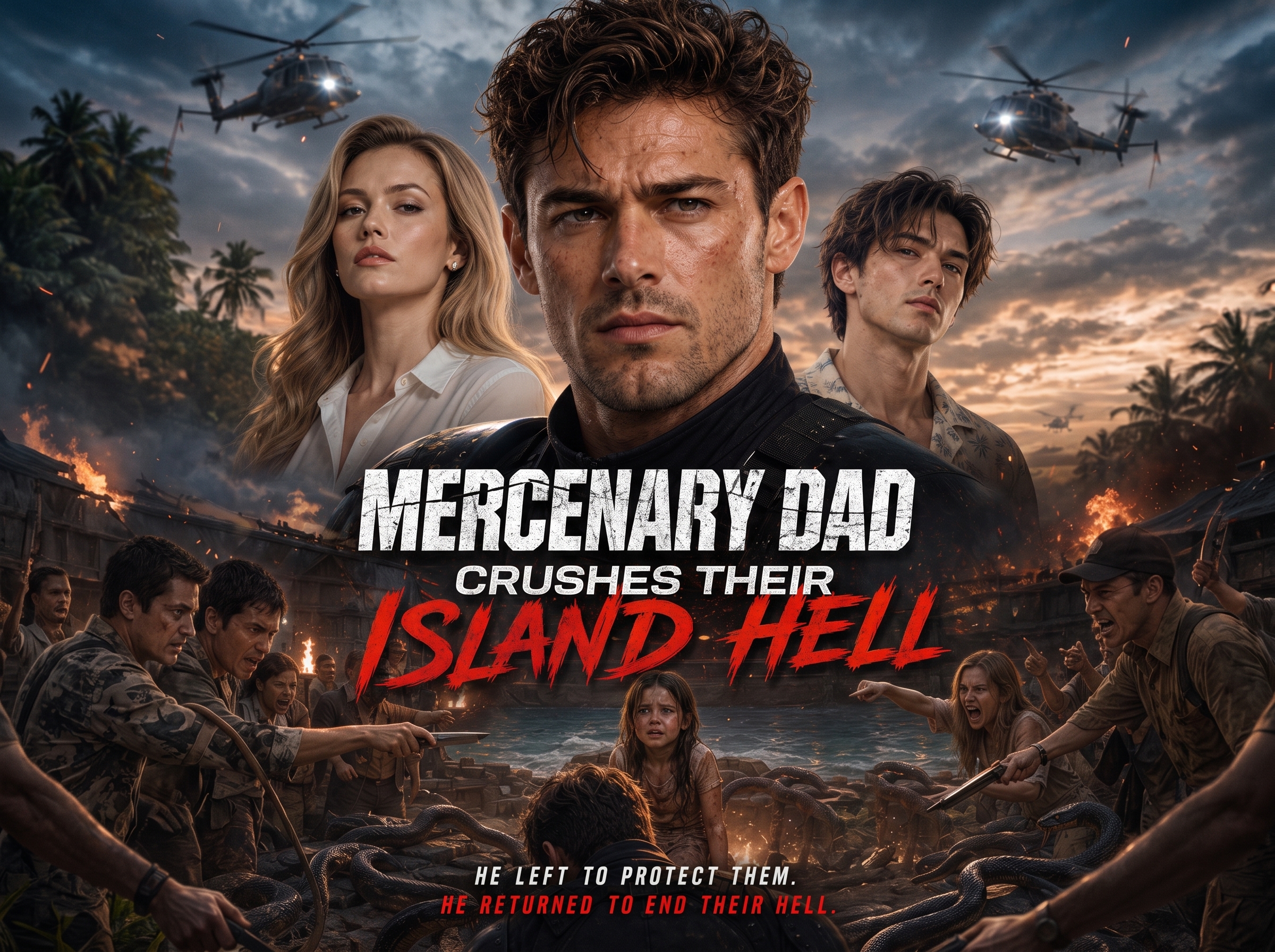 Mercenary Dad Crushes Their Island Hell