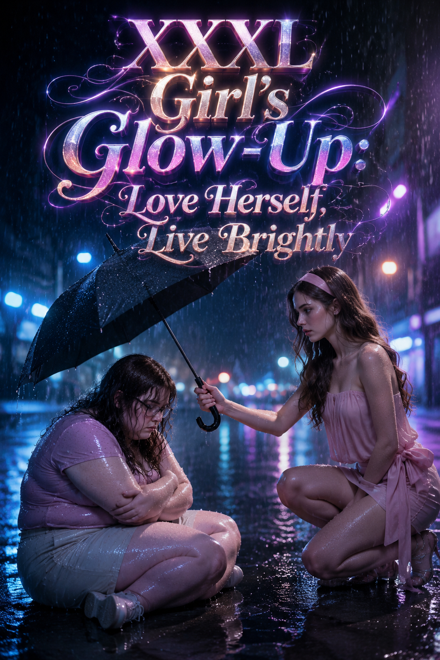 XXXL Girl's Glow-up Love Herself,Live Brightly!